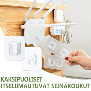 Kaksipuoliset seinäkoukut