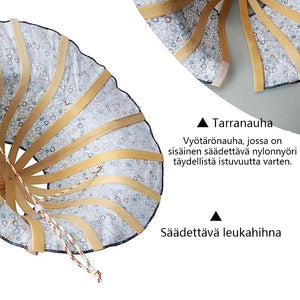 Taitettava viuhkamainen ulkohattu