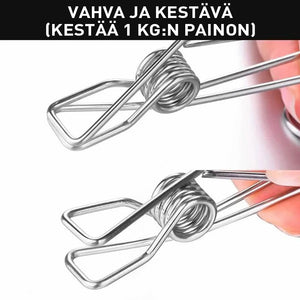 Ruostumattomasta teräksestä valmistettu metalliklipsi koukulla