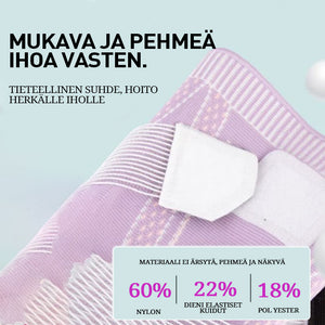 Käytännöllinen polvisuoja kompressiolla