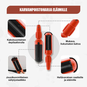 Lemmikkieläinten karvojen poistoharja